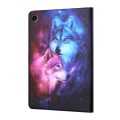 For Samsung Galaxy Tab A9 Colored Drawing Horizontal Flip PU Tablet Case with Sleep / Wake-up Functi