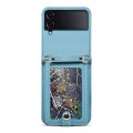 For Samsung Galaxy Z Flip4 ESEBLE Star Series Lanyard Holder Card Slot Phone Case(Blue)