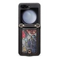 For Samsung Galaxy Z Flip5 ESEBLE Star Series Lanyard Holder Card Slot Phone Case(Black)