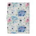 For Samsung Galaxy Tab A9+ Flower Pattern Horizontal Flip PU Tablet Case with Sleep / Wake-up Functi