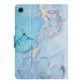 For Samsung Galaxy Tab A9+ Marble Pattern Smart PU Tablet Case with Sleep / Wake-up Function(Blue)