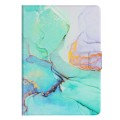 For Samsung Galaxy Tab A9 Marble Pattern Smart PU Tablet Case with Sleep / Wake-up Function(Green)