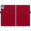 For Lenovo Tab M11 / Xiaoxin Pad 11 2024 Calf Texture Embossed Leather Tablet Case(Red)