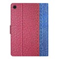 For Samsung Galaxy Tab A9+ Stitching Solid Color Smart PU Tablet Case with Sleep / Wake-up Function(