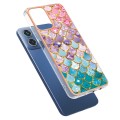 For Motorola Moto G34 Electroplating IMD TPU Phone Case(Colorful Scales)