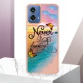 For Motorola Moto G34 Electroplating IMD TPU Phone Case(Dream Butterfly)