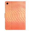For Samsung Galaxy Tab A9+ Solid Color Crocodile Texture Smart PU Tablet Case with Sleep / Wake-up F