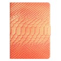 For Samsung Galaxy Tab A9 Solid Color Crocodile Texture Smart PU Tablet Case with Sleep / Wake-up Fu