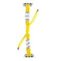 For Apple Watch SE 2023 44mm Paracord Row Beads Drawstring Braided Watch Band(Yellow)