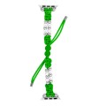 For Apple Watch SE 2023 44mm Paracord Row Beads Drawstring Braided Watch Band(Green)