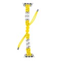 For Apple Watch Series 9 41mm Paracord Row Beads Drawstring Braided Watch Band(Yellow)