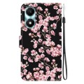 For Honor X5 Plus / Play 40C Crystal Texture Colored Drawing Leather Phone Case(Plum Bossom)
