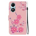 For Honor X5 Plus / Play 40C Crystal Texture Colored Drawing Leather Phone Case(Cherry Blossoms)