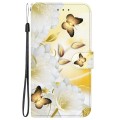 For Infinix Hot 40 / 40 Pro Crystal Texture Colored Drawing Leather Phone Case(Gold Butterfly Epiphy