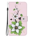 For iPhone SE 2022 / SE 2020 Crystal Texture Colored Drawing Leather Phone Case(Lily)