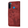 For Xiaomi Redmi Note 8 Butterfly Cat Embossing Flip Leather Phone Case(Red)
