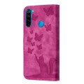 For Xiaomi Redmi Note 8 Butterfly Cat Embossing Flip Leather Phone Case(Pink)