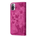 For Xiaomi Redmi Note 10 Pro Butterfly Cat Embossing Flip Leather Phone Case(Pink)