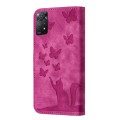 For Xiaomi Redmi Note 11 Pro 4G/5G Global Butterfly Cat Embossing Flip Leather Phone Case(Pink)