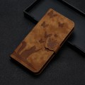 For Xiaomi 14 Butterfly Cat Embossing Flip Leather Phone Case(Brown)