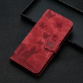 For Xiaomi Redmi Note 13 Pro+ 5G Butterfly Cat Embossing Flip Leather Phone Case(Red)