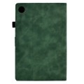 For Samsung Galaxy Tab A9 Embossed Smile Flip Smart Leather Tablet Case(Green)