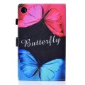 For Samsung Galaxy Tab A9 Colored Drawing Smart Leather Tablet Case(Butterfly Love)