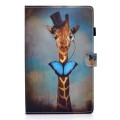For Samsung Galaxy Tab A9+ Colored Drawing Smart Leather Tablet Case(Deer Head)