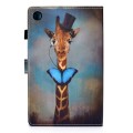 For Samsung Galaxy Tab A9+ Colored Drawing Smart Leather Tablet Case(Deer Head)