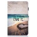 For Samsung Galaxy Tab A9+ Colored Drawing Stitching Flip Leather Tablet Case(Love)