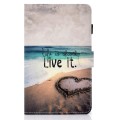 For Samsung Galaxy Tab A9 Colored Drawing Stitching Flip Leather Tablet Case(Love)