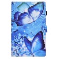 For Samsung Galaxy Tab A9 Colored Drawing Smart Leather Tablet Case(Butterflies)