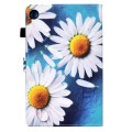For Samsung Galaxy Tab A9 Colored Drawing Smart Leather Tablet Case(Sunflower)