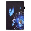 For Samsung Galaxy Tab A9+ Colored Drawing Elastic Band Smart Leather Tablet Case(Flower)