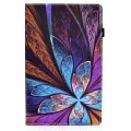 For Samsung Galaxy Tab A9+ Colored Drawing Elastic Band Smart Leather Tablet Case(Colorful Flower)