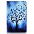 For Samsung Galaxy Tab A9+ Colored Drawing Elastic Band Smart Leather Tablet Case(Butterfly Tree)