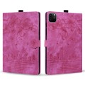 For Xiaomi Pad 6 / 6 Pro Cartoon Sakura Cat Embossed Leather Tablet Case(Rose Red)
