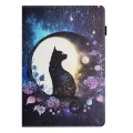 For Samsung Galaxy Tab A9 Sewing Litchi Texture Leather Tablet Case(Cat)