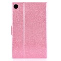 For Samsung Galaxy Tab A9+ Glitter Powder Leather Tablet Case with Sleep / Wake-up Function(Pink)