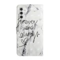 For Samsung Galaxy A24 4G Oil Embossed 3D Drawing Leather Phone Case(Words Marble)