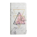 For Samsung Galaxy A24 4G Oil Embossed 3D Drawing Leather Phone Case(Triangular Marble)