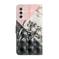 For Samsung Galaxy A34 Oil Embossed 3D Drawing Leather Phone Case(Stitching Marble)