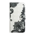 For Samsung Galaxy A34 Oil Embossed 3D Drawing Leather Phone Case(Lace Flower)