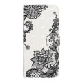 For Samsung Galaxy A04e Oil Embossed 3D Drawing Leather Phone Case(Lace Flower)