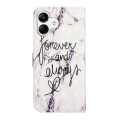 For Samsung Galaxy A04e Oil Embossed 3D Drawing Leather Phone Case(Words Marble)