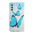 For Samsung Galaxy A14 5G Oil Embossed 3D Drawing Leather Phone Case(3 Butterflies)