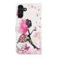 For Samsung Galaxy A04s Oil Embossed 3D Drawing Leather Phone Case(Flower Fairy)