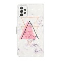 For Samsung Galaxy A23 Oil Embossed 3D Drawing Leather Phone Case(Triangular Marble)