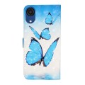 For Samsung Galaxy A03 Core Oil Embossed 3D Drawing Leather Phone Case(3 Butterflies)