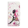 For Samsung Galaxy A33 Oil Embossed 3D Drawing Leather Phone Case(Flower Fairy)